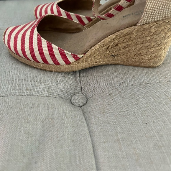 Red & White Stipe Espadrille Sz 7.5 - Picture 4 of 7